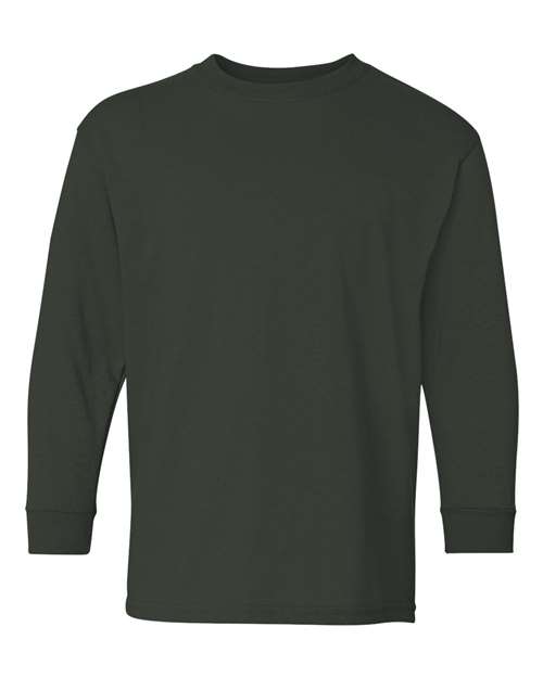 Youth Long Sleeve Shirt - Forest Green