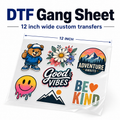 12in WIDE DTF GANG SHEET