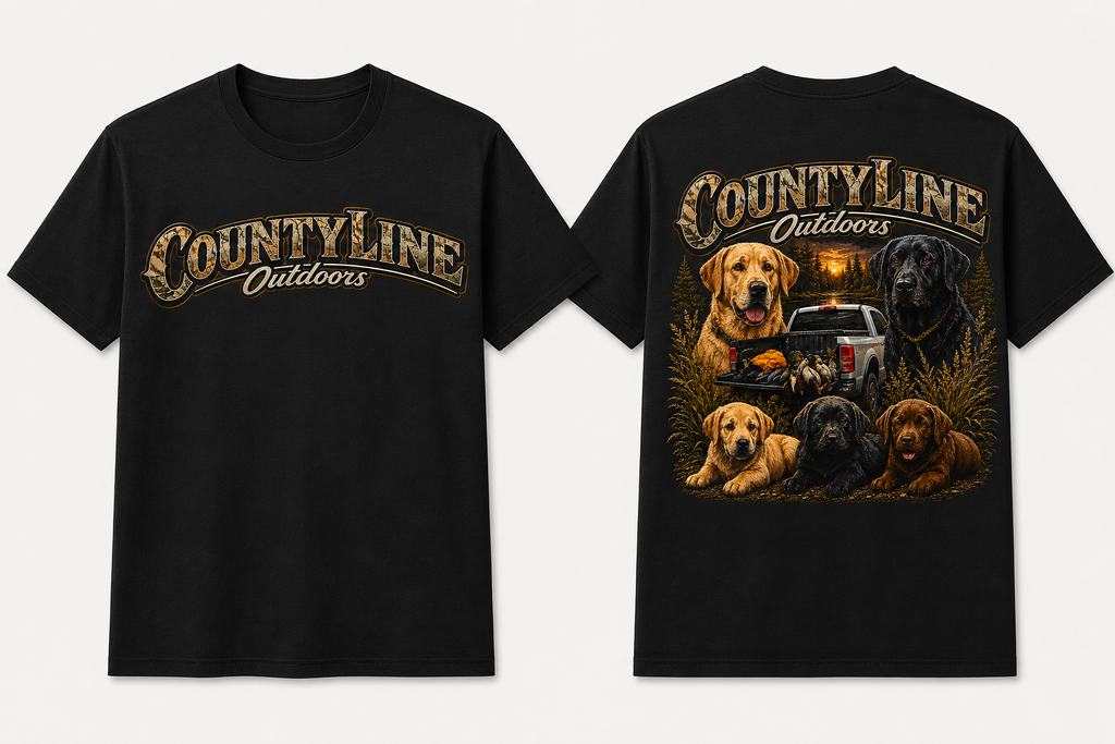 CountyLine Outdoors Hunting Dog Black T-Shirt
