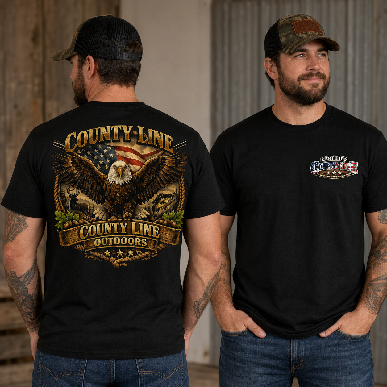 County Line Outdoors Eagle Graphic Tee | Men’s Country Outdoors Shirt