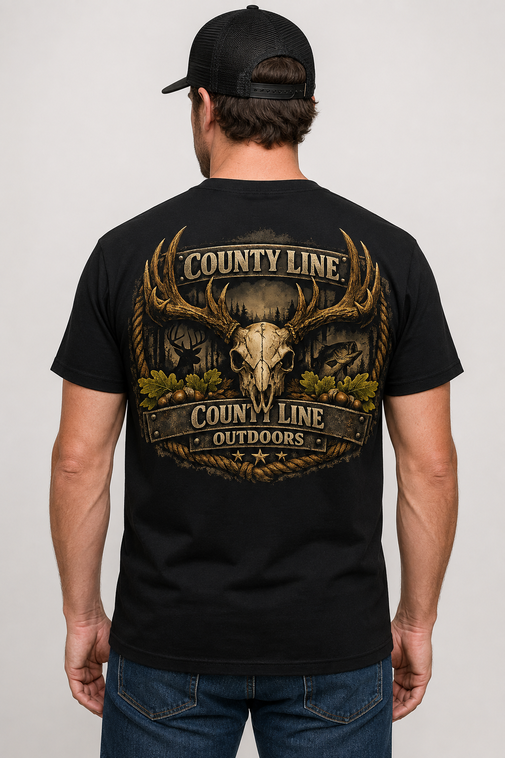 Countyline Outdoors Deer Skull Graphic Tee